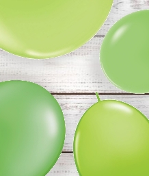 Lime Green Coloured Latex and Foil Balloon | Order Today